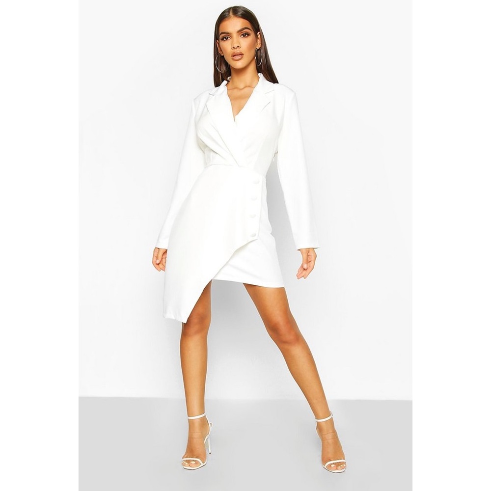 Boohoo | Wrap Front Detail Blazer Dress